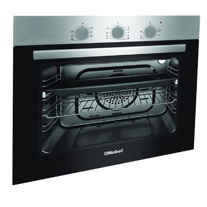 NOBEL Builtin - Ovens Stainless Steel 60cm Electric TEMPERED BLACK GLASS DOOR Mechanical TURKEY - NBI61080