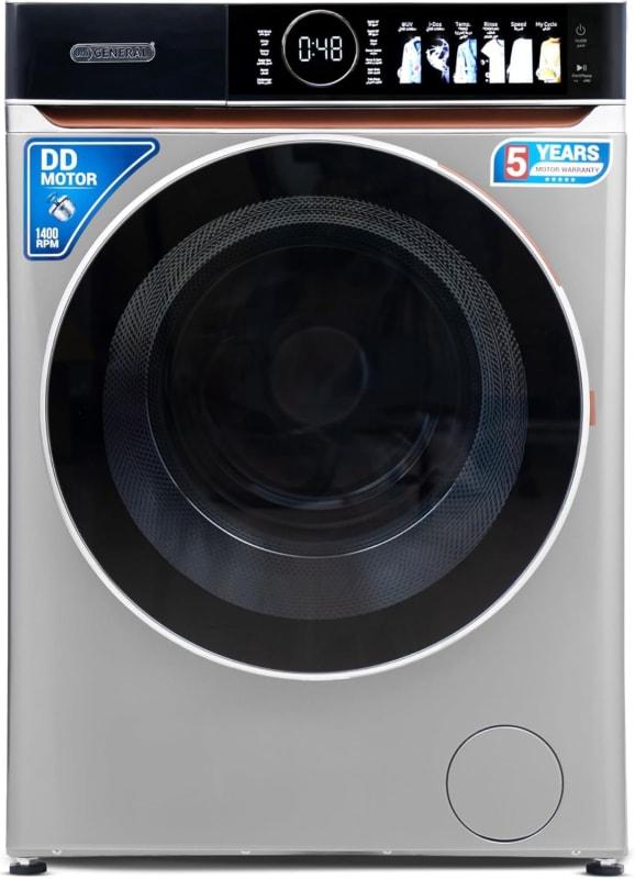Unigeneral 10KG Front Load Washing Machine – Grey | 7 Motion Direct Drive, UV Light Sterilization, Intelligent System, Warm Air Wash, Leather Trimmer Premium Finish, 3-Year Warranty- UG-BWM10DD-S