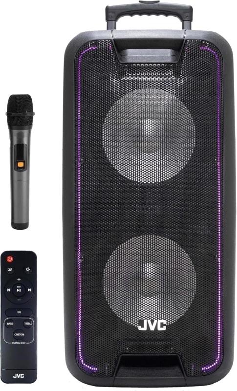 JVC Battery Powered Trolley Speaker With Wireless Mic In The Box XS-N518PB