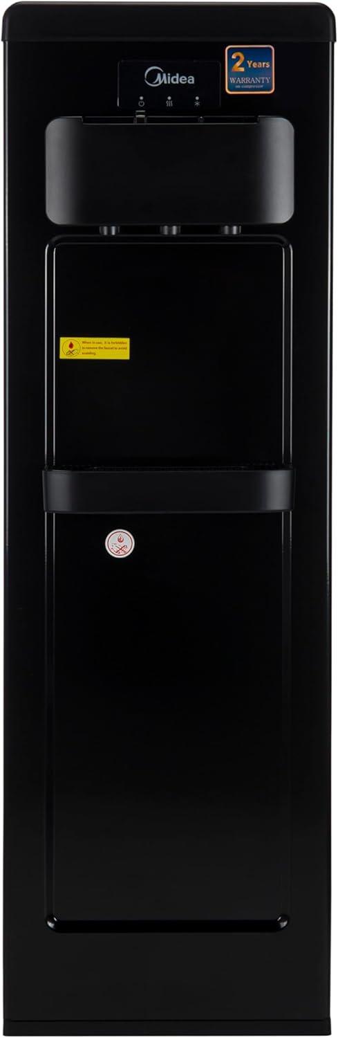 Midea Water Dispenser, Top Loading, 3-taps Equipped with Hot Cold And Ambient Temperature, Floor Standing, Child Safety Lock for Faucet, Best Home, Office & Pantry, Black, YL1917SAE-BK