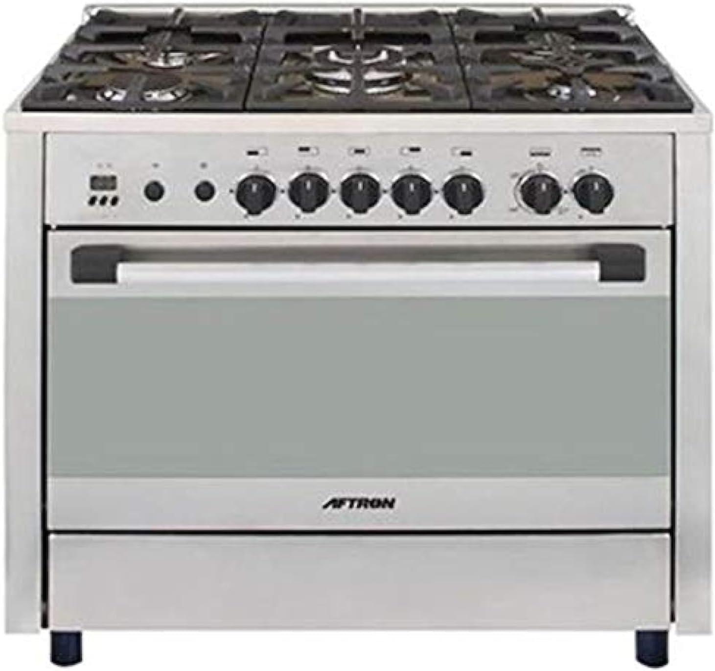 AFTRON 90x60 5 Burners Gas Cooker - AFGR9060FESD Silver
