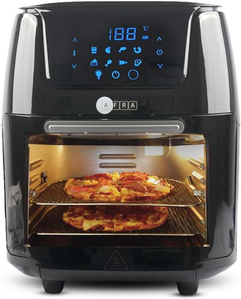 AFRA Air Fryer Oven, 12L Capacity, Adjustable Temperature, Heat Distribution, Fast Operation, Overheat Protection, Cool Touch Housing, AF-1218AFBK, 2-Year Warranty