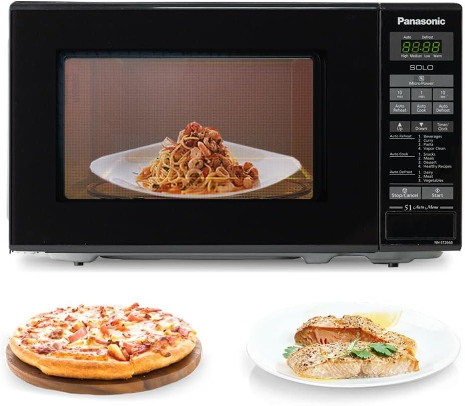 Panasonic 20L Solo Microwave oven, NN-ST266B - 800W, Easy touch control, Auto Reheat, 51 Auto Menu, Auto Defrost, Child Safety lock - Black