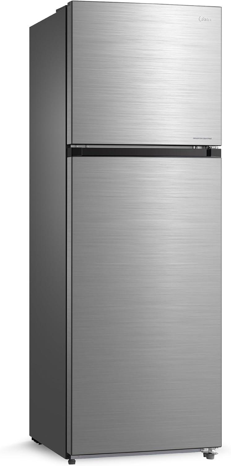 Midea 489Litre Gross Top Mount Double Door Refrigerator, 2 Doors Frost Free Fridge Freezer With Smart Sensor & Humidity Control, Active-C Fresh, Multi-Air Flow, Electronic Control, Silver - MDRT489MTE46