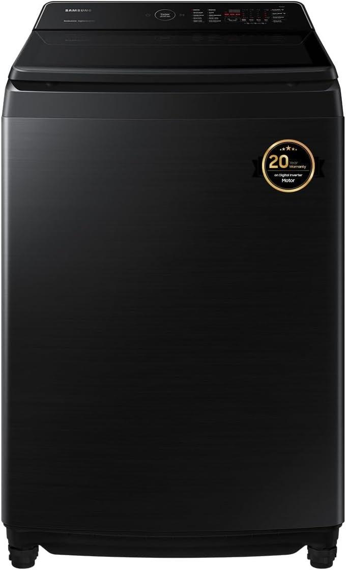 Samsung Top Loading Washer, 12kg, with Ecobubble, Digital Inverter Technology and Super Speed, 20 Year Warranty on Digital Inverter Motor - WA12CG6745BV