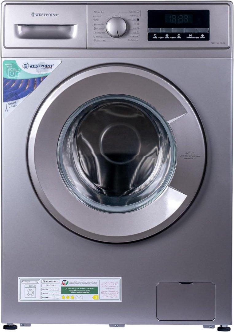 Westpoint 7Kg Front Load Washing Machine 1000 Rpm With 16 Washing Programs & Quick Wash In 15Minutes 3 Star Esma Rated One Year Warranty Silver