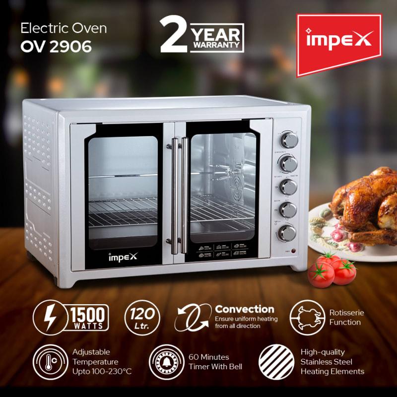 IMPEX 120L ELECTRIC OVEN-DOUBLE DOOR OV 2906