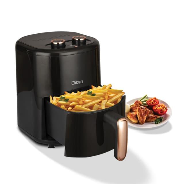 Clikon Airchef 4Litre Airfryer with Adjustable Temperature Control, Oil free Cooking, Frying & Baking - CK353