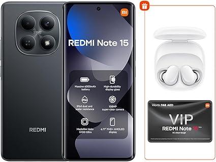 REDMI Note 15 Black 8G RAM 256G ROM + Bud 6 Play - Global Version