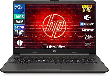 HP 250 G10 Notebook, Intel i5-1334u 10 Core 3.4GHz, Display 15.6" FHD, RAM 16GB, SSD 512GB, Windows 11, Ready to Use with Libre Office